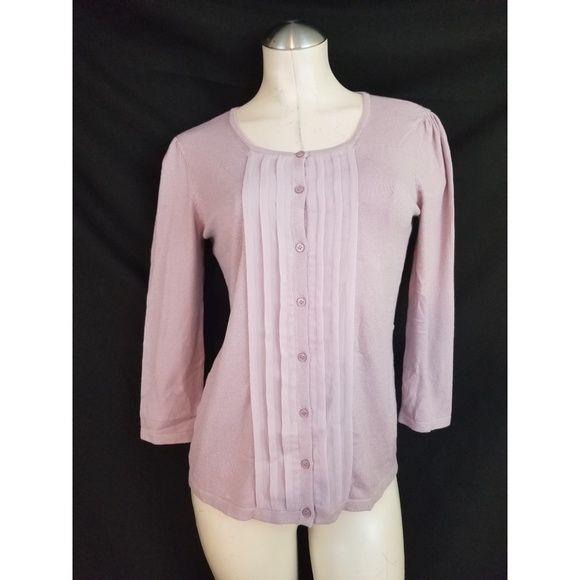 Ann Taylor Sweaters - Ann Taylor Size M Purple Cardigan